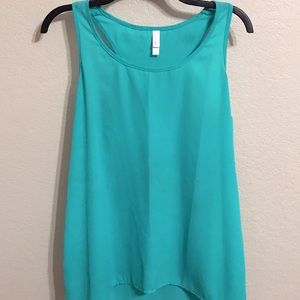 { High/Low Turquoise Tank }